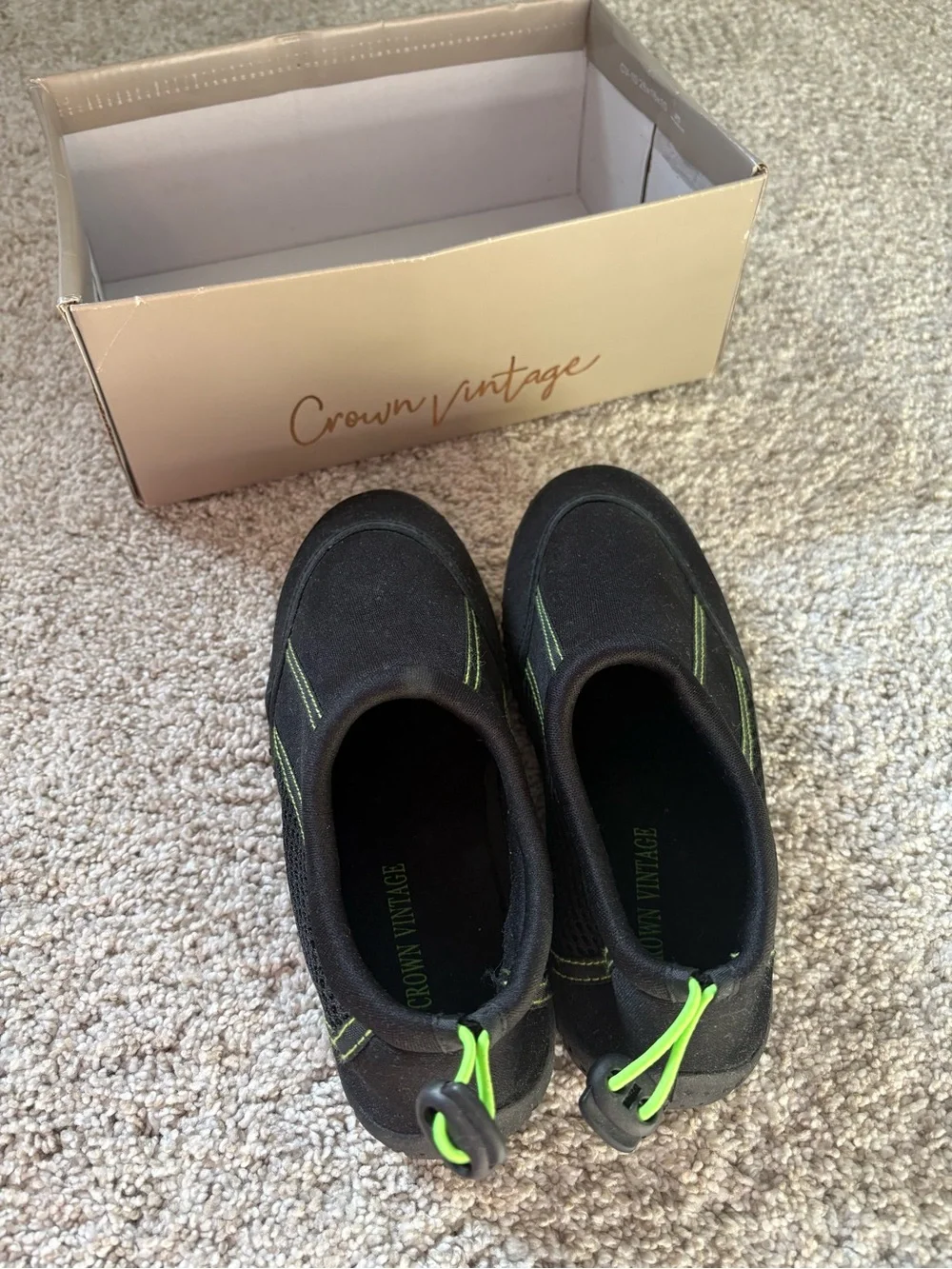 New Crown Vintage Kids m Slip-On drawstring Poseidon water shoes little boy sz 1
